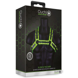 Ouch! Glow Harnais phosphorescent Glow Buckle Noir